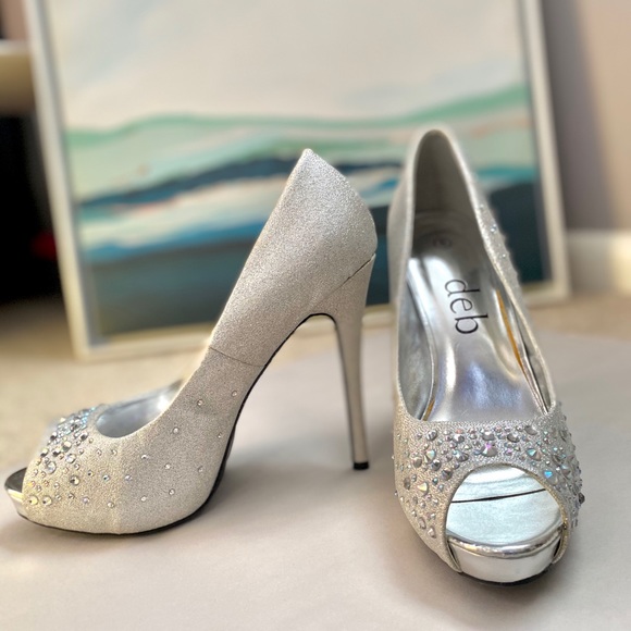 Sparkly Silver 5 in. Heels - Picture 2 of 4